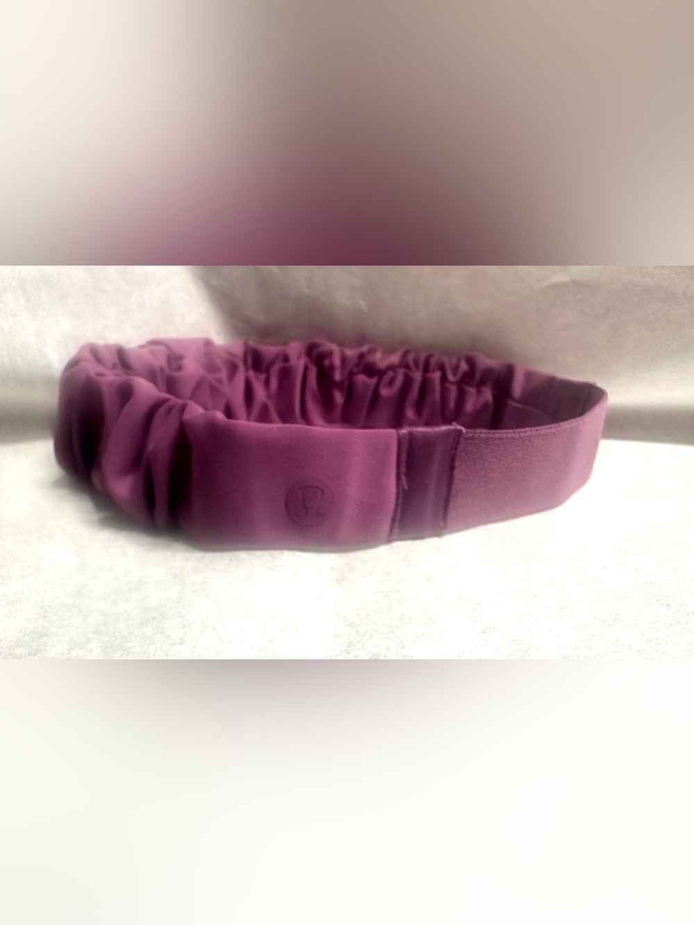 Lululemon Nulux Gathered Headband Vintage Plum Ruched Scrunchie
